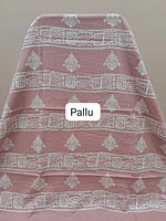 Traditional Taupe brown soft cotton saree pallu