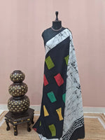Black Soft Cotton Saree 