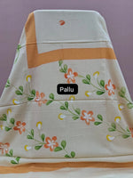 Off-white Soft Cotton Saree pallu