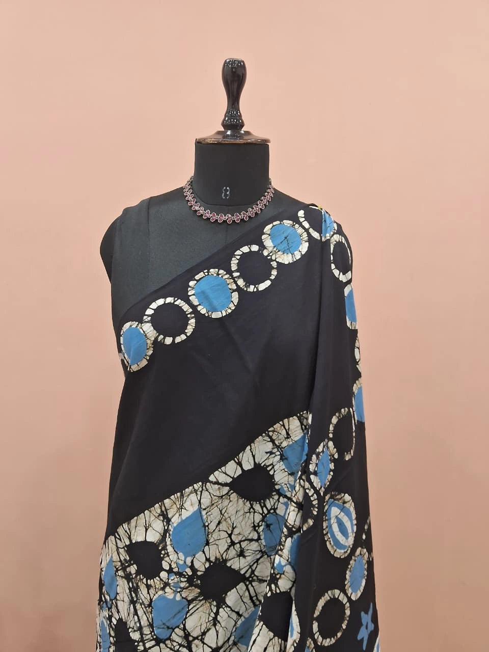 Pure Black Soft Cotton Saree 1