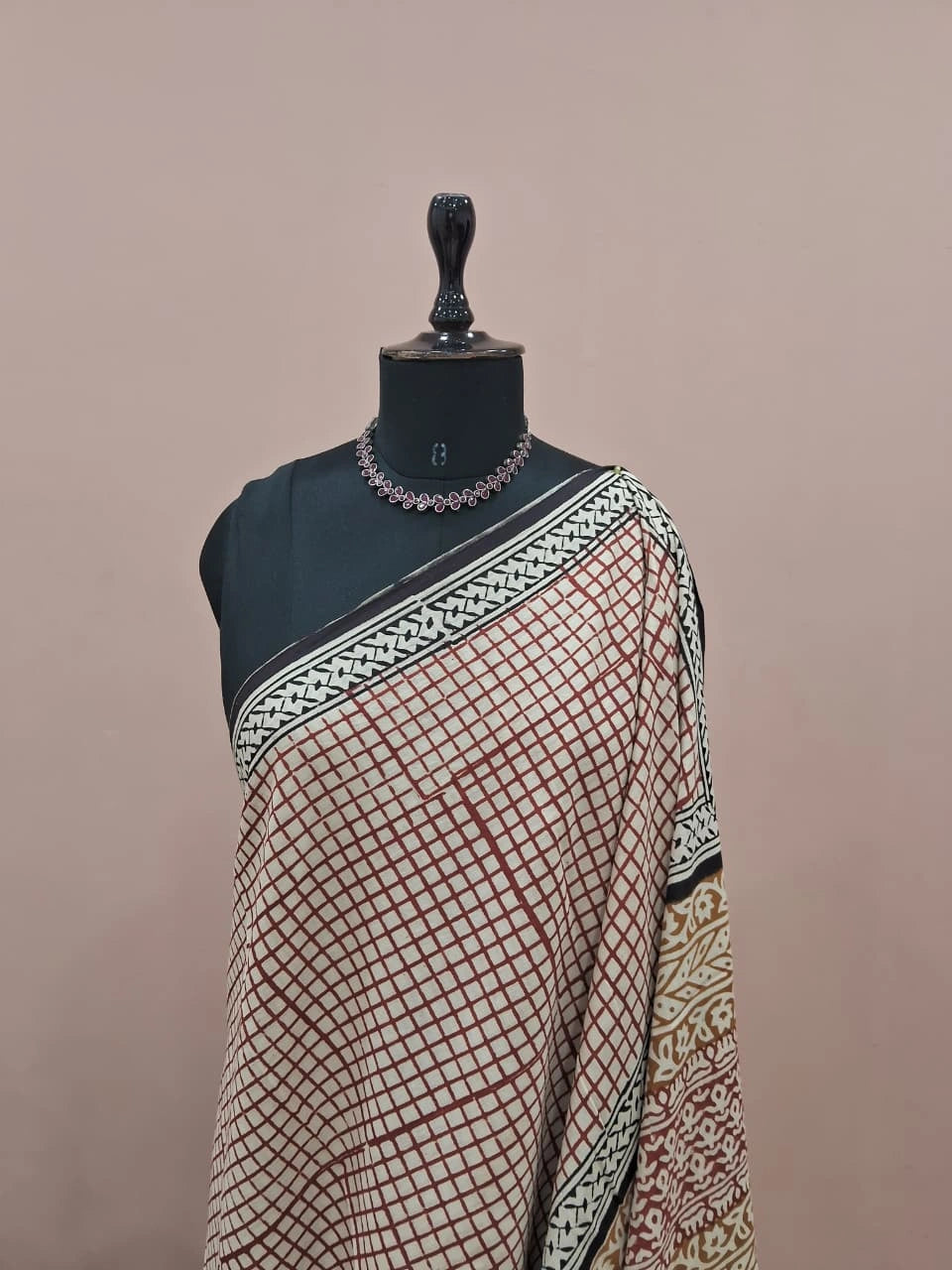 Cream Soft Cotton Saree 1