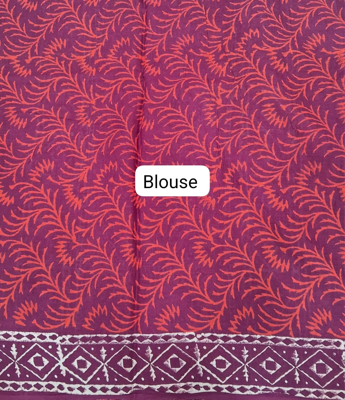 Maroon Soft Cotton Saree blouse