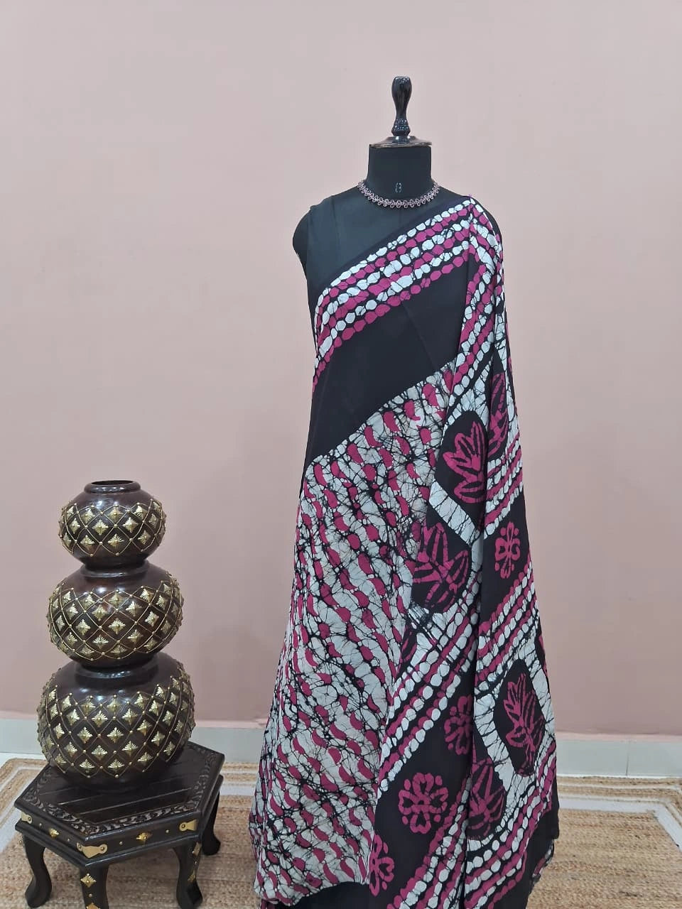 Black Soft Cotton Saree 