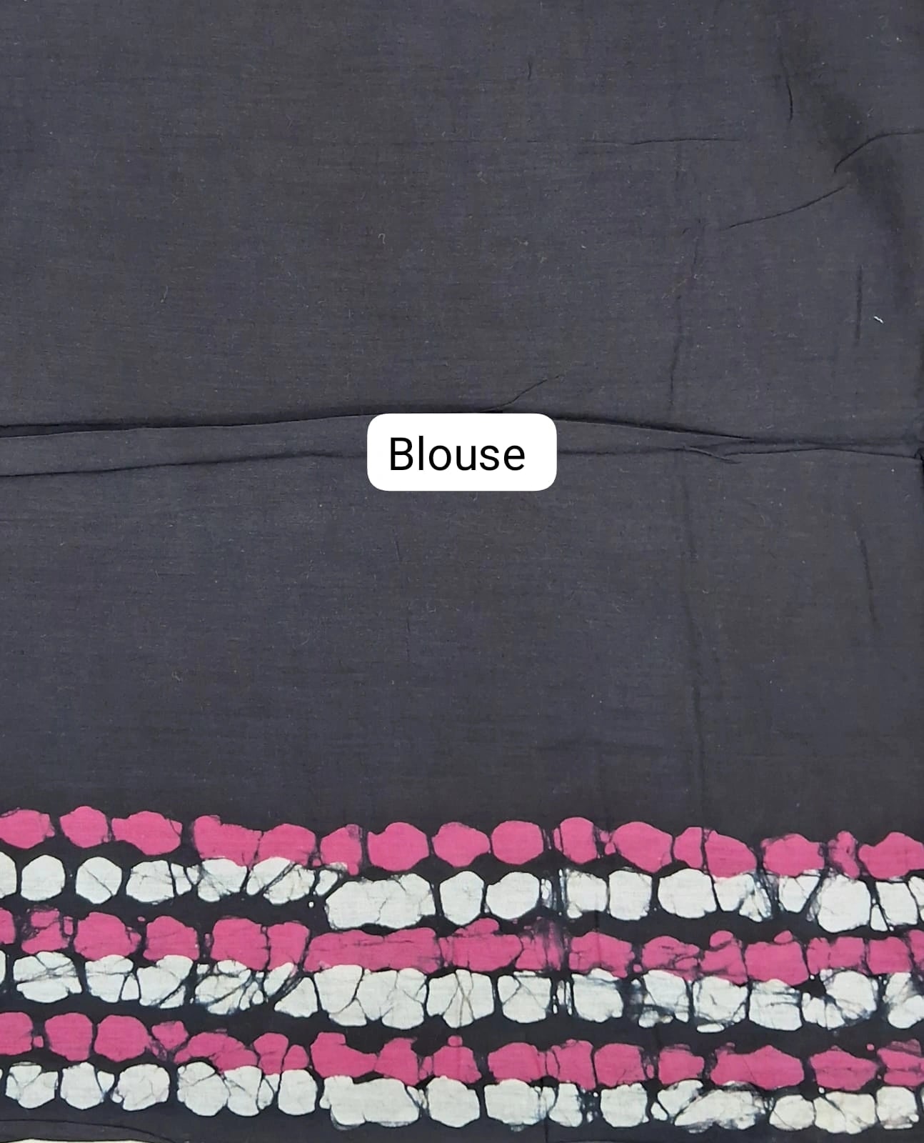 Black Soft Cotton Saree blouse