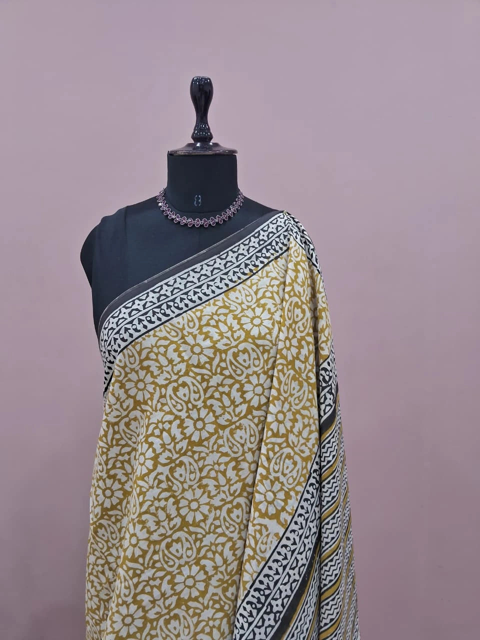 Light Yellow Soft Cotton Saree 1