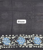 Traditional Black Soft Cotton Saree blouse