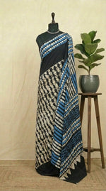 Classic Black Soft Cotton Saree 