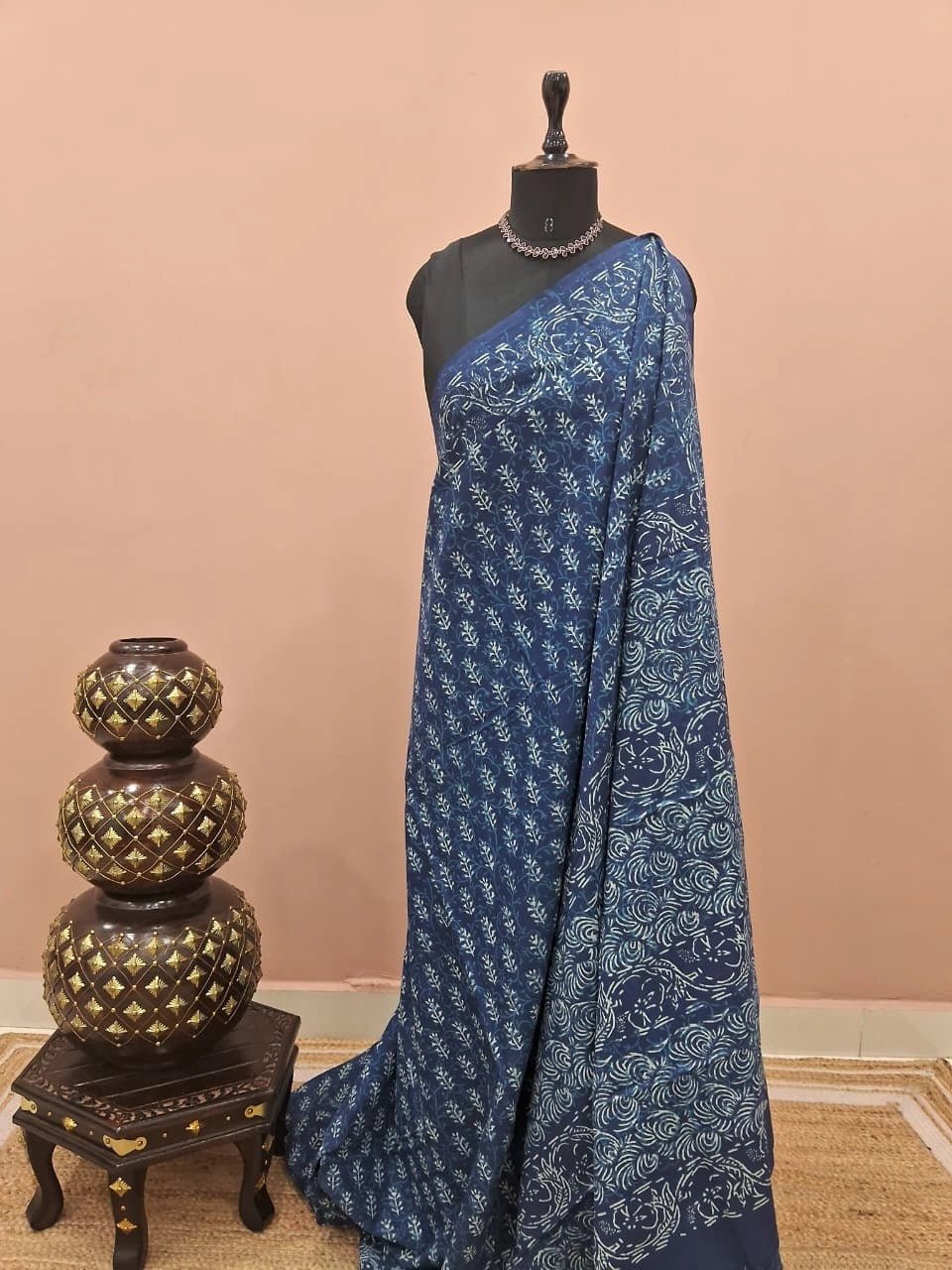 Blue Soft Cotton Saree 