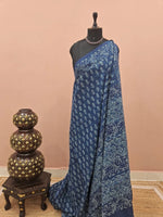 Blue Soft Cotton Saree 