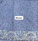 Blue Soft Cotton Saree blouse