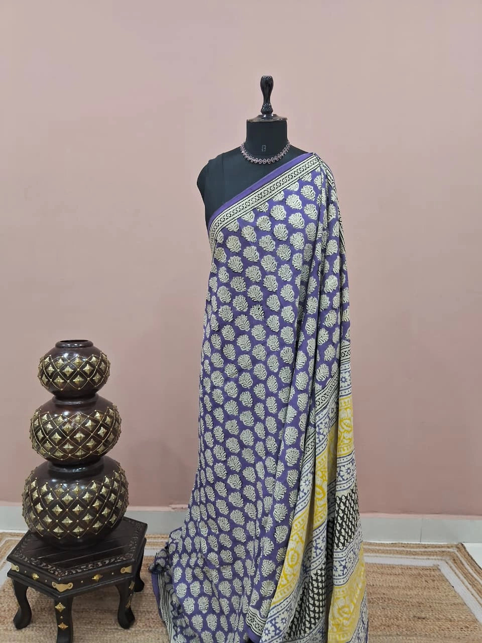 Blue Soft Cotton Saree 