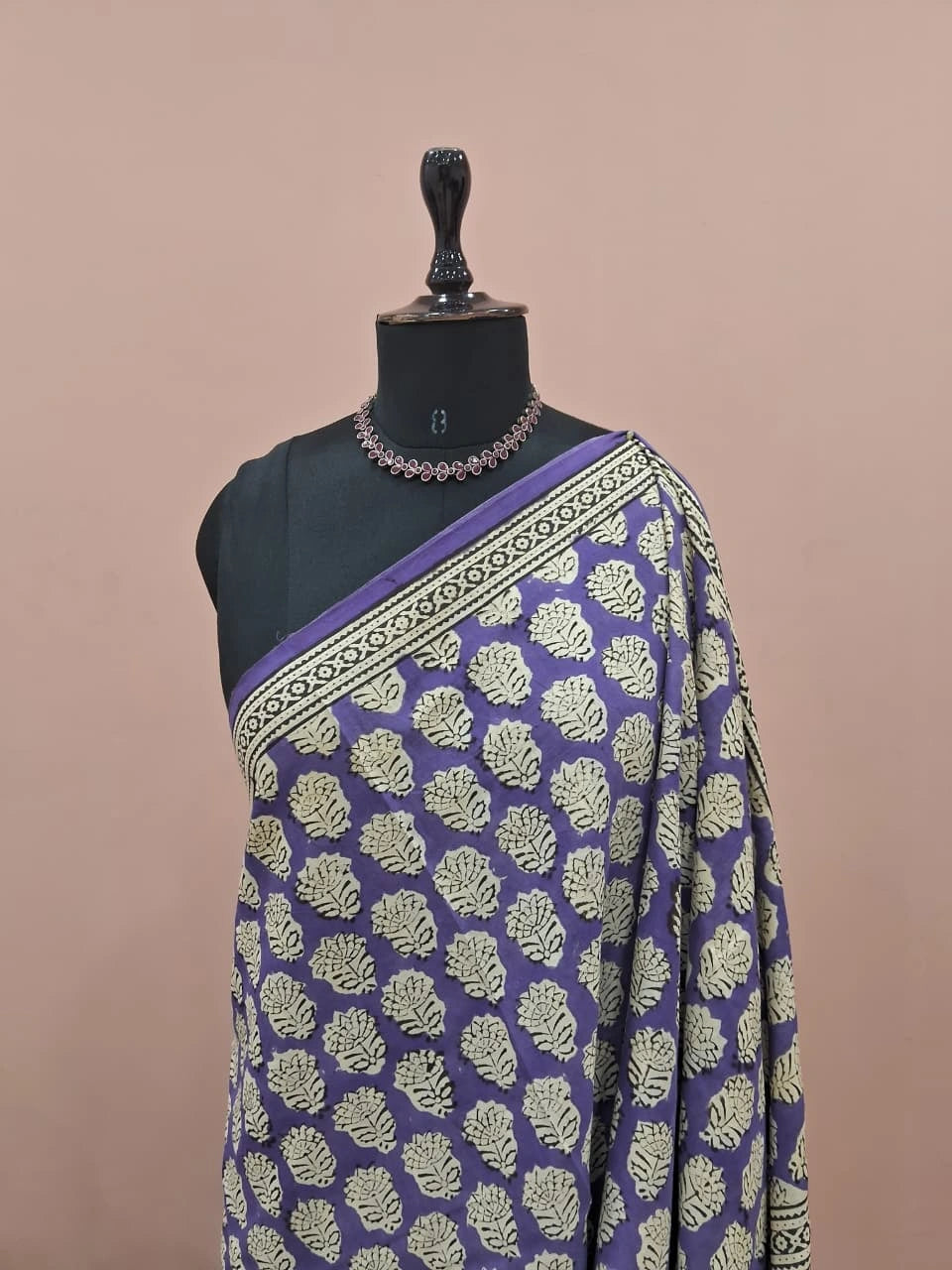 Blue Soft Cotton Saree 1