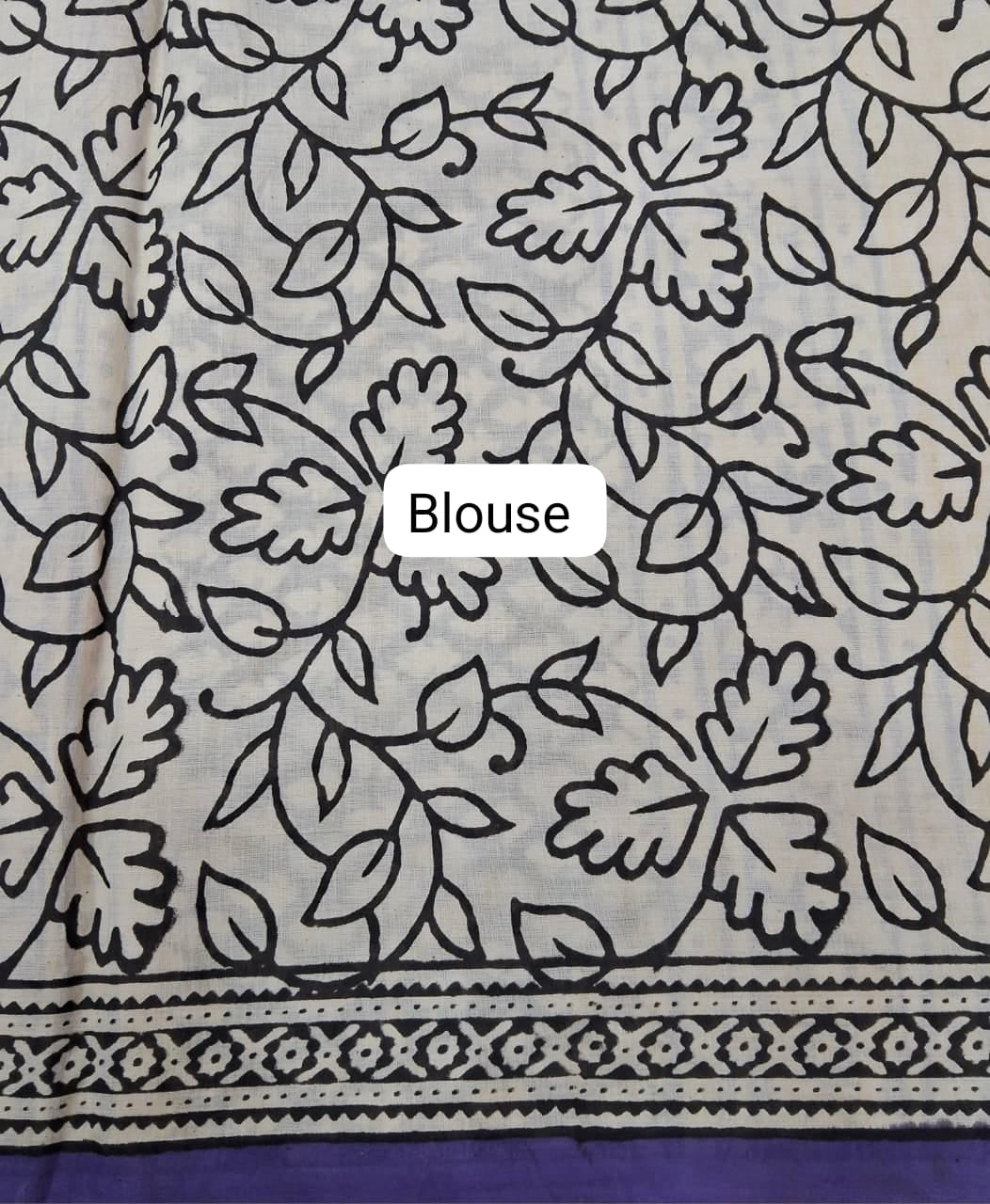 Blue Soft Cotton Saree blouse