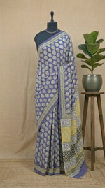 Blue Soft Cotton Saree 