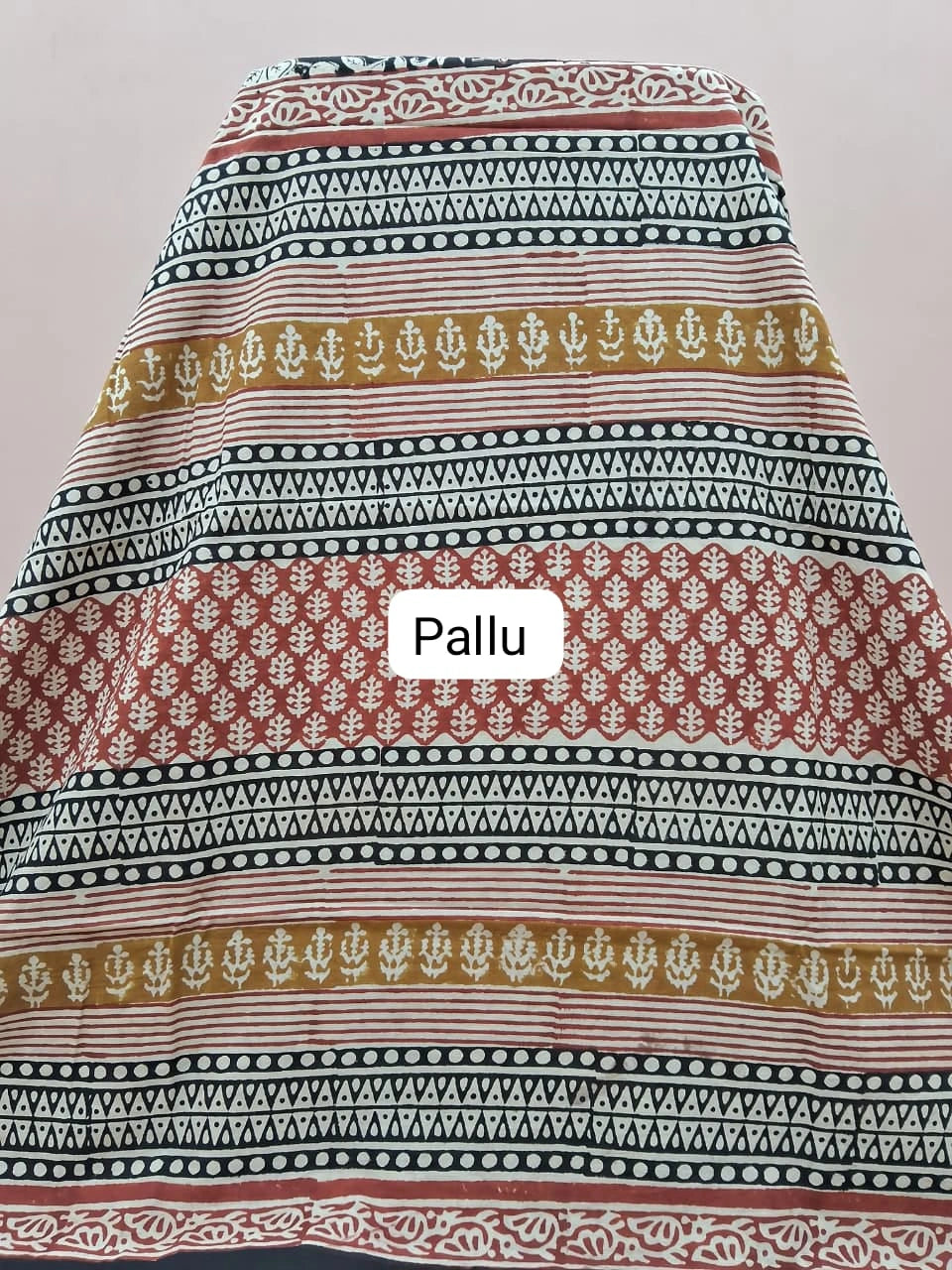 Black Soft Cotton Saree pallu