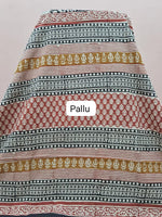 Black Soft Cotton Saree pallu
