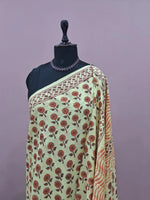 Light Yellow Pure Soft Cotton Saree 1