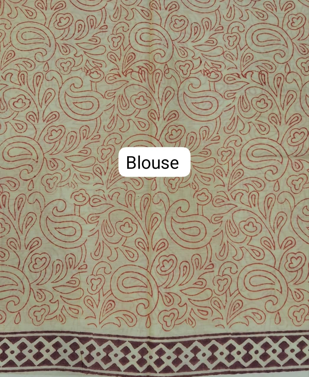 Light Yellow Pure Soft Cotton Saree blouse