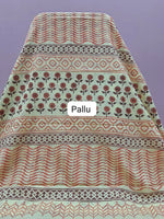 Light Yellow Pure Soft Cotton Saree pallu