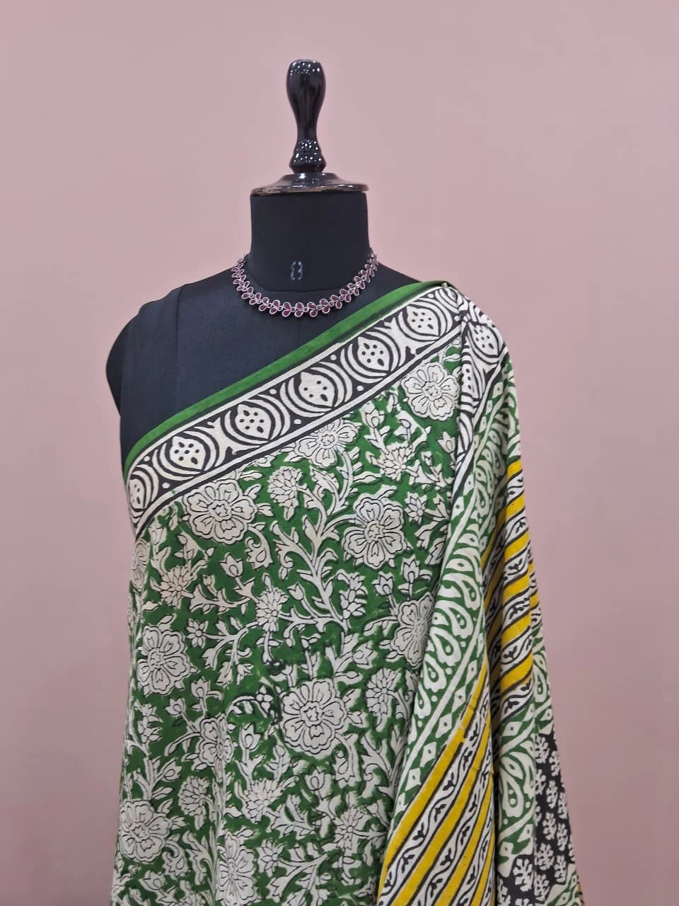Green Soft Cotton Saree 1