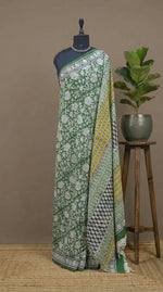 Green Soft Cotton Saree 