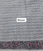 Dark Grey Soft Cotton Saree blouse