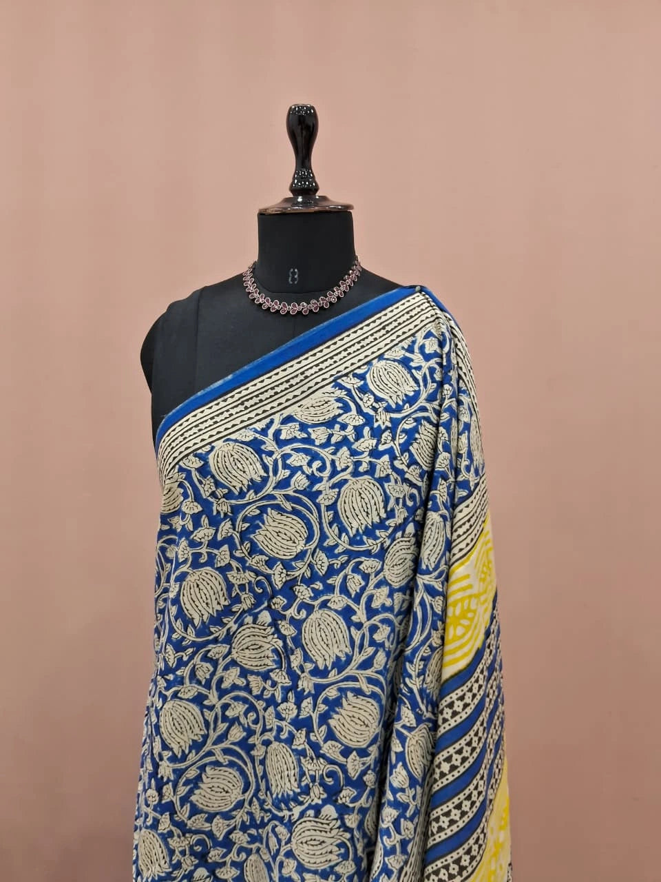 Dark Blue Soft Cotton Saree 1