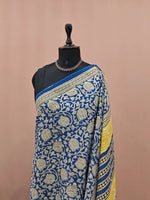 Dark Blue Soft Cotton Saree 1
