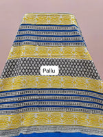 Dark Blue Soft Cotton Saree pallu
