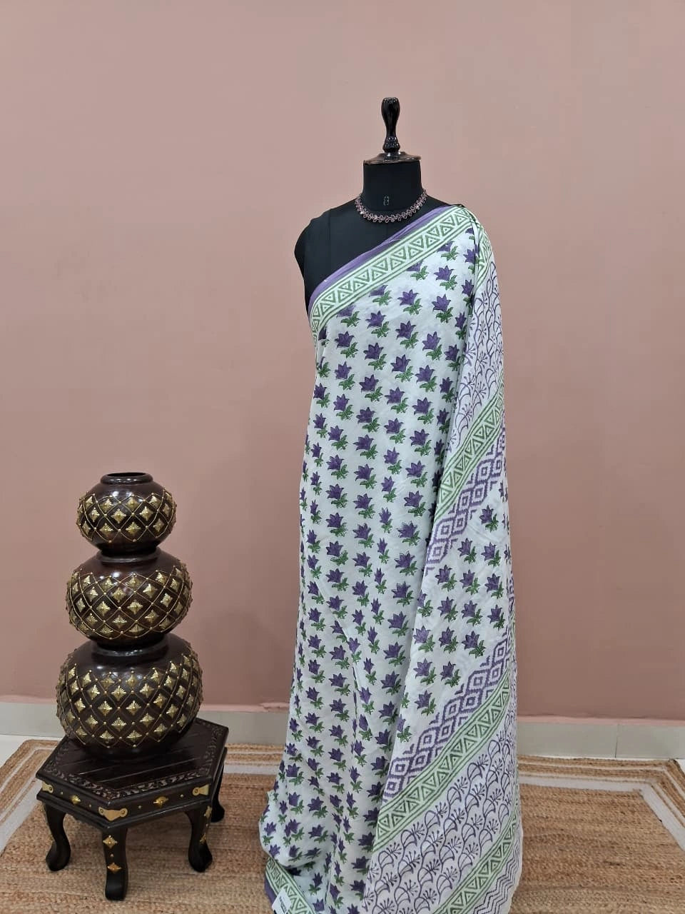 White Soft Cotton Saree 