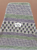 White Soft Cotton Saree pallu