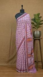 Baby Pink Soft Cotton Saree 