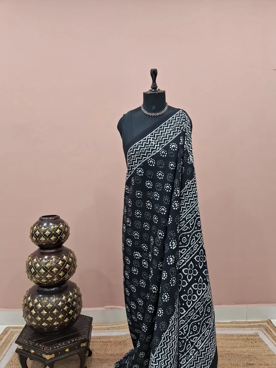 Black Classic Soft Cotton Saree 