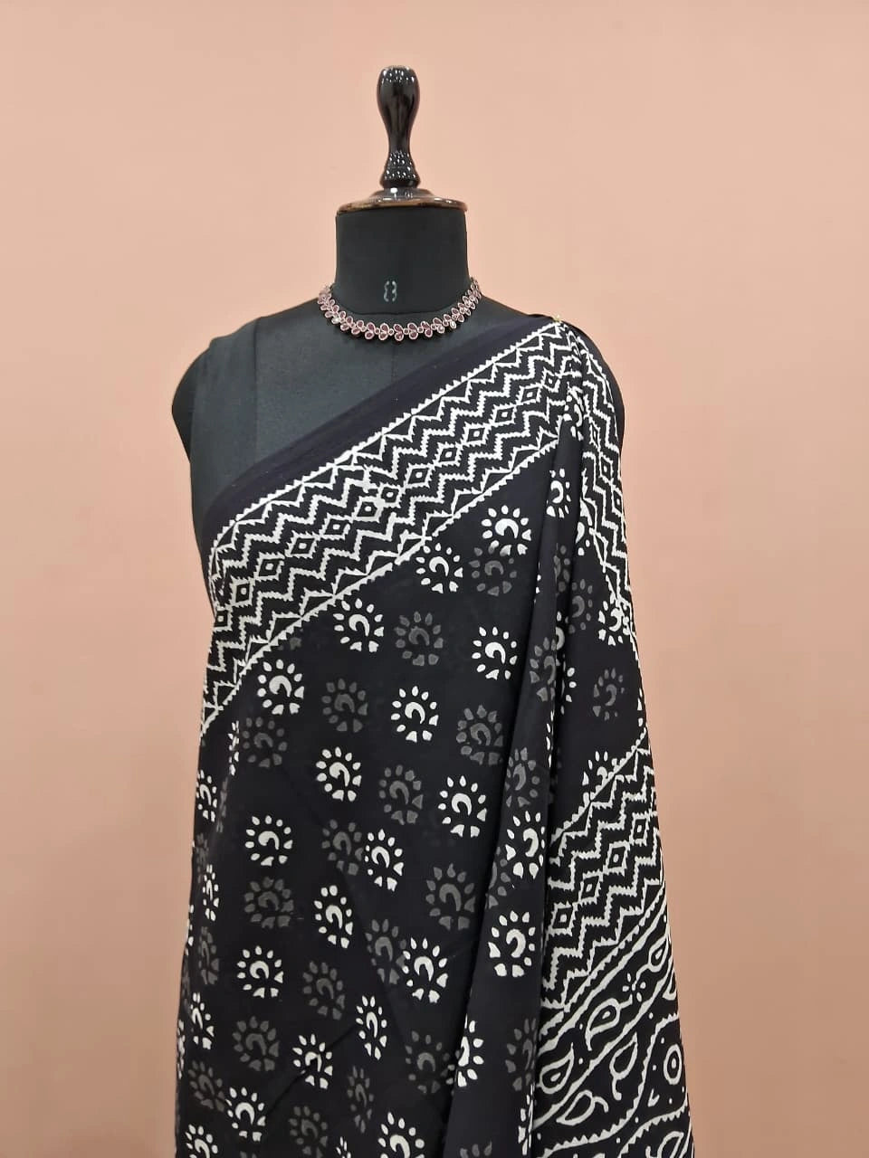 Black Classic Soft Cotton Saree 1