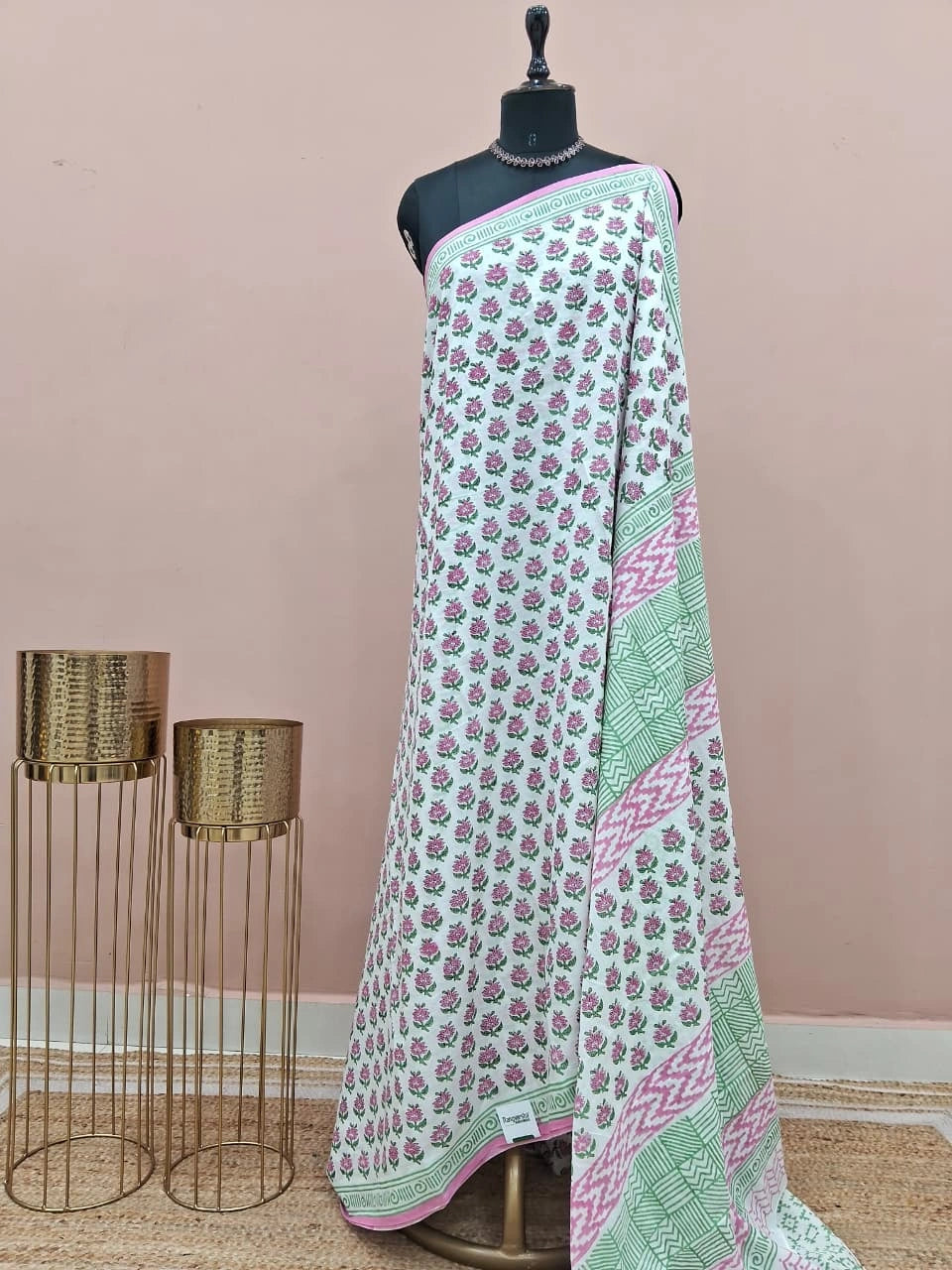 White Soft Cotton Saree 