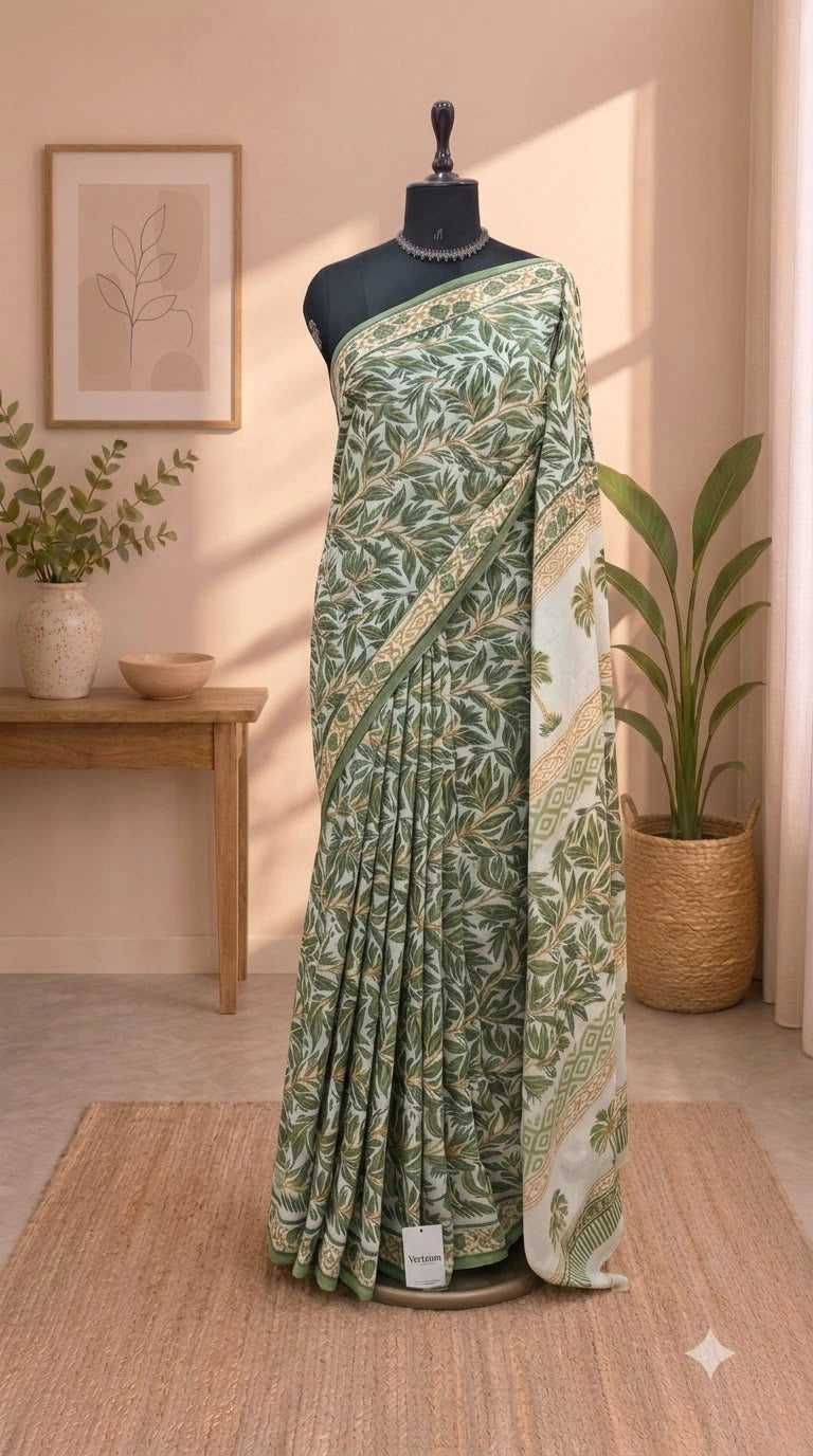 Light Sky Blue Soft Cotton Saree