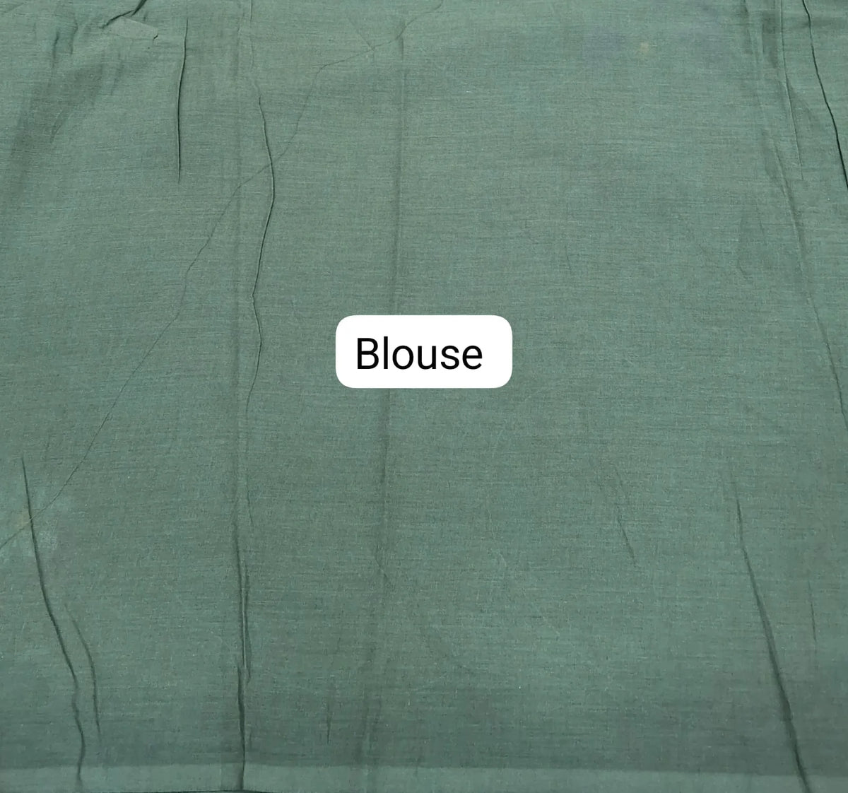Bottle Green Soft Cotton Saree blouse
