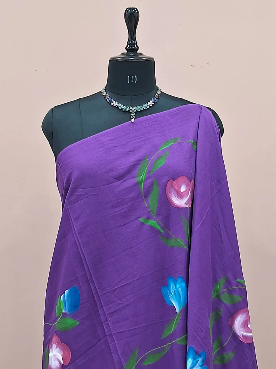 Purple Soft Cotton Saree 1