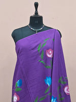 Purple Soft Cotton Saree 1