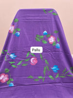 Purple Soft Cotton Saree pallu