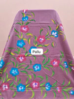 Onion Pink Soft Cotton Saree pallu