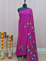 Rani Pink Soft Cotton Saree 