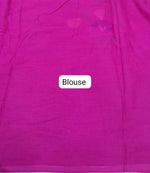 Rani Pink Soft Cotton Saree blouse