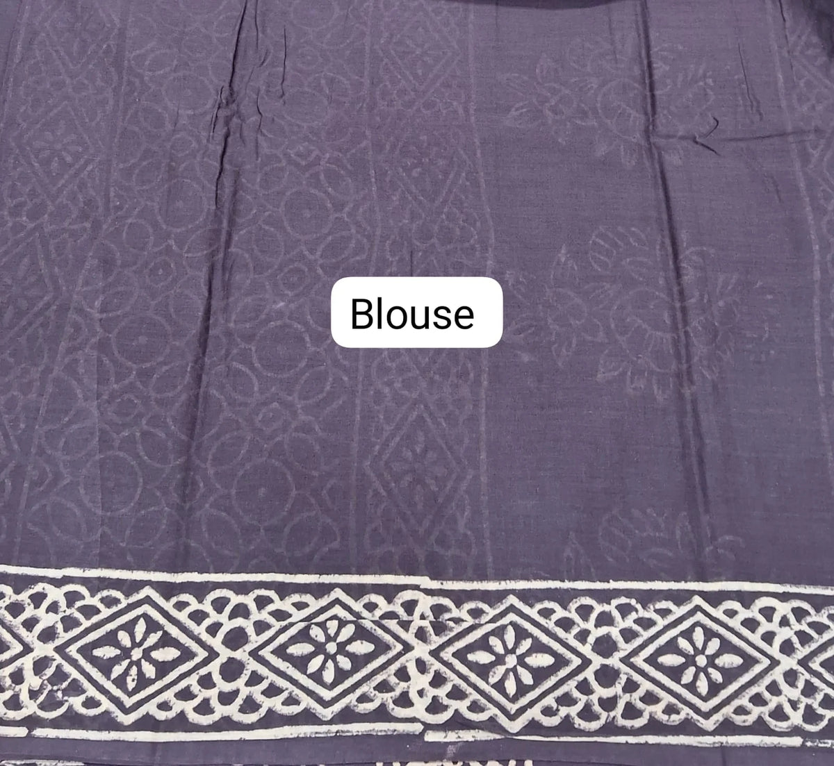 Walnut Brown Soft Cotton Saree blouse