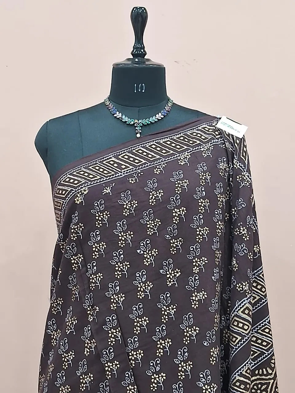 Walnut Brown Pure Soft Cotton Saree 1