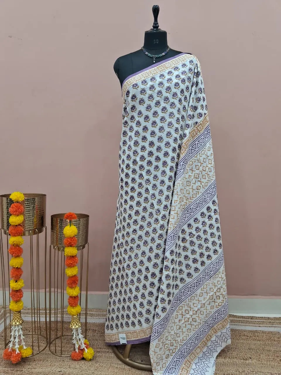 White Soft Cotton Saree 