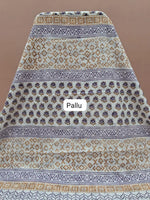 White Soft Cotton Saree pallu