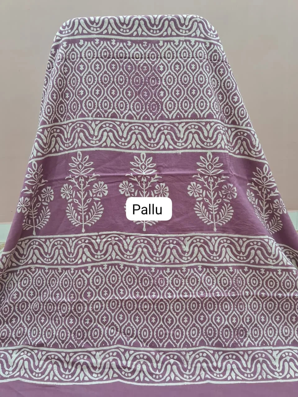 Onion Pink Pure Soft Cotton Saree pallu
