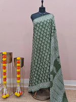 Green Soft Cotton Saree 