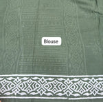 Green Soft Cotton Saree blouse